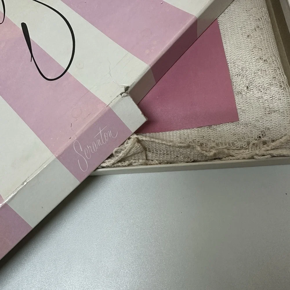 Vintage SCRANTON Lace Ivory Dacron Tablecloth 54 x 72 NEW